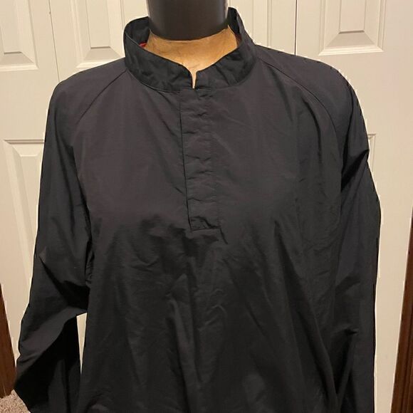 FootJoy Womens Large Button Up Black Windbreaker - Picture 1 of 5